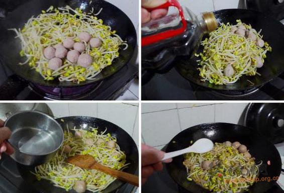 黄豆芽炖肉丸的做法