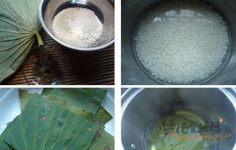 香甜荷叶粥的做法