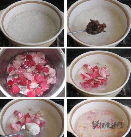 月季花桂圆糯米粥的做法