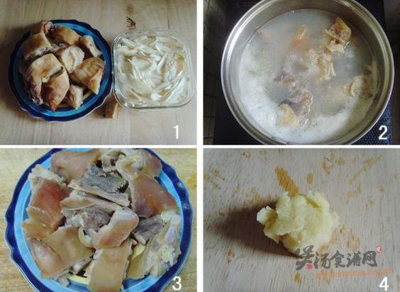 笋干炖腊猪蹄的做法