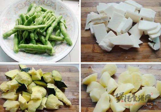 砂锅煲杂菜的做法