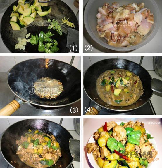 南瓜炖小鸡的做法