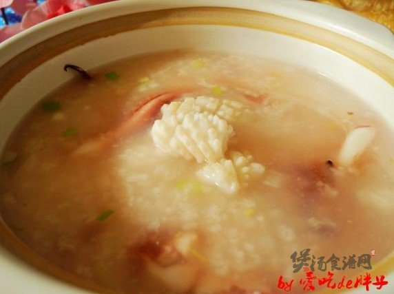 生滚鱿鱼粥的做法