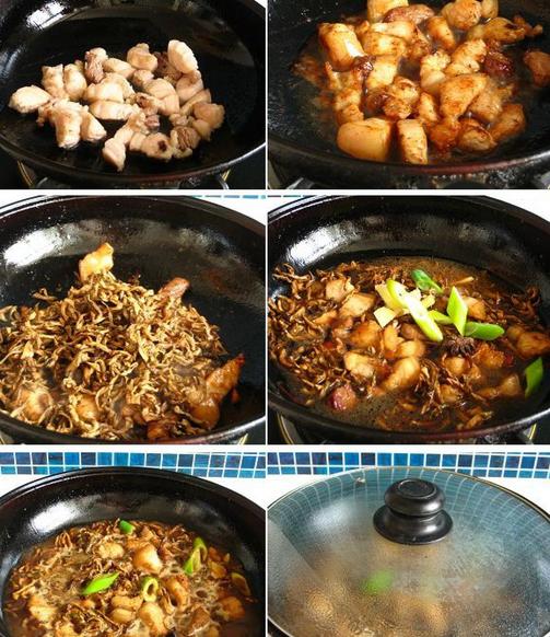 茄子干炖五花肉的做法