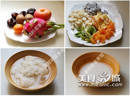 冰甜酒酿水果羹的做法