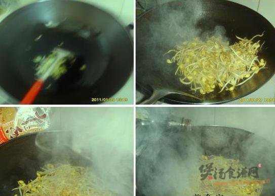 豆芽炖豆腐的做法