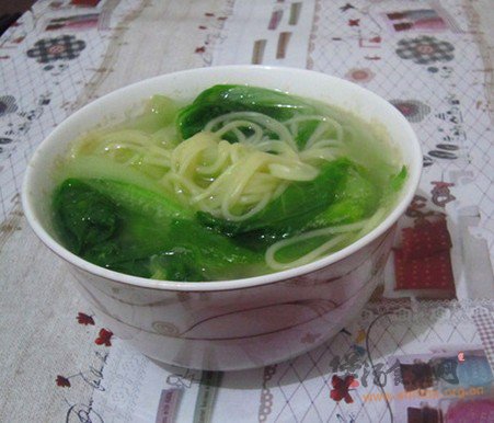 上汤小白菜面的做法