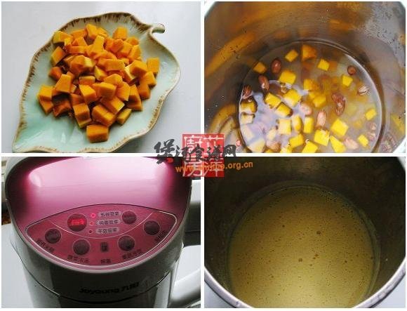 南瓜花生糯米饮的做法