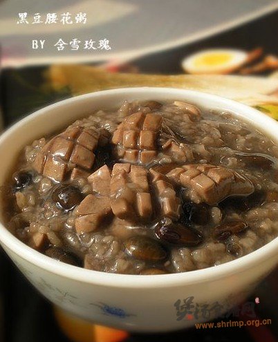 黑豆腰花粥的做法