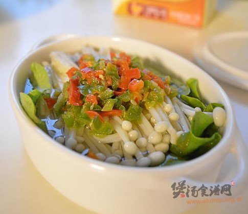 上汤金针菇的做法