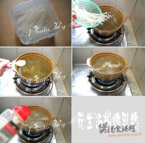 花生汤粉炖乳鸽的做法