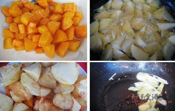 胡萝卜炖土豆的做法