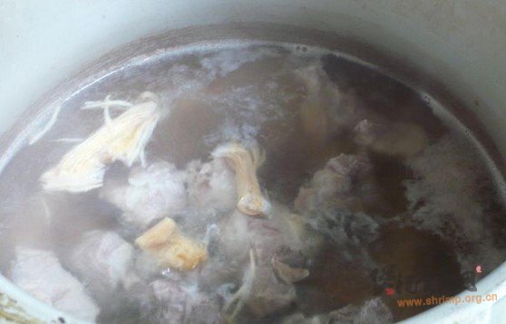 沙虫百合排骨汤的做法