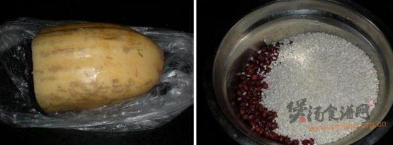 红豆糯藕粥的做法