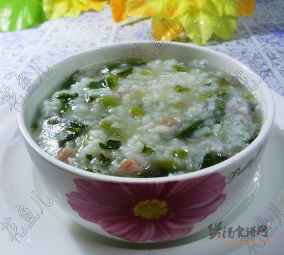 雪菜瘦肉丝大米粥的做法