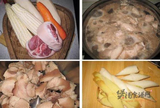 蹄髈炖藕的做法