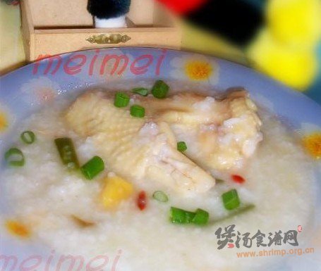 鲜美咸鸡粥的做法