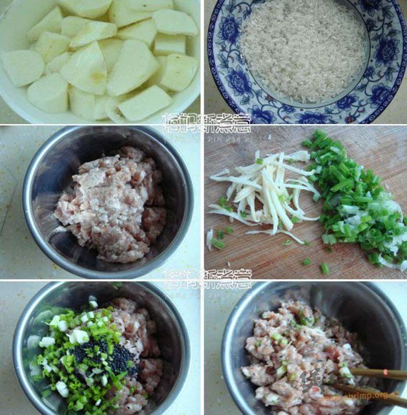山药肉丸粥的做法