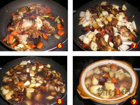 小排土豆煲的做法