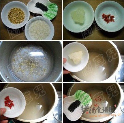麦仁芝麻粥的做法