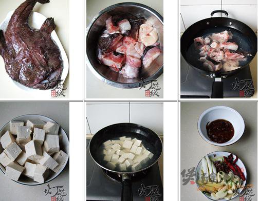 鮟鱇鱼炖豆腐的做法
