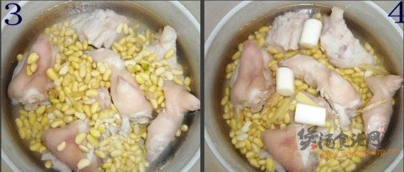 黄豆煲猪蹄---让你补足了蛋白质的做法