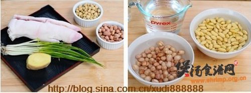 黄豆花生猪脚汤的做法