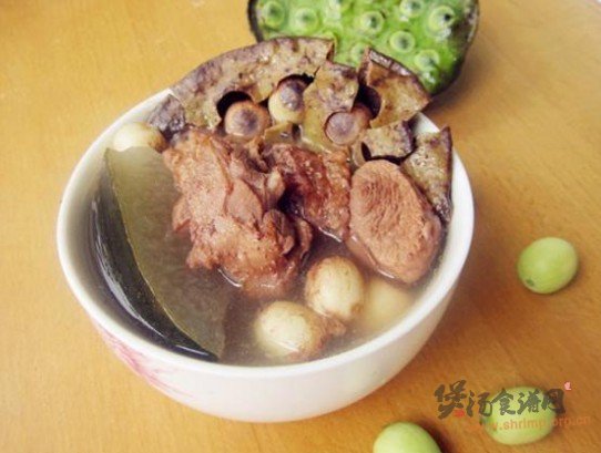 莲蓬冬瓜煲水鸭的做法