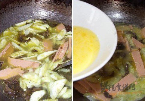 丝瓜火腿蛋汤的做法