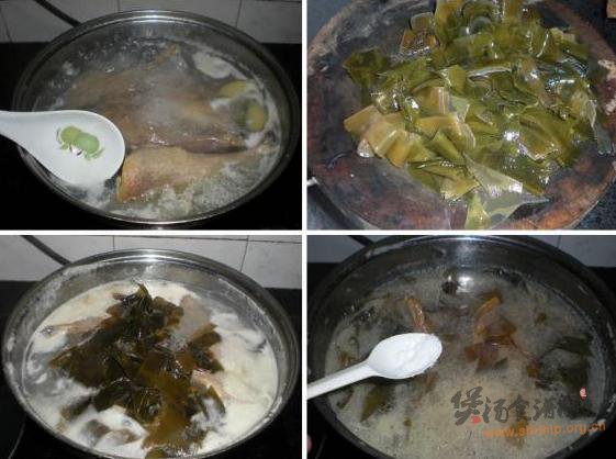 海带炖腊鸭的做法
