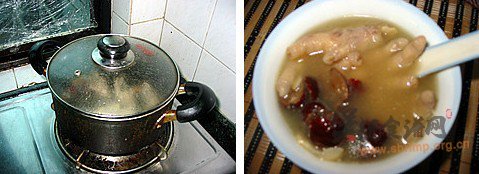 归枣煲鸡爪的做法
