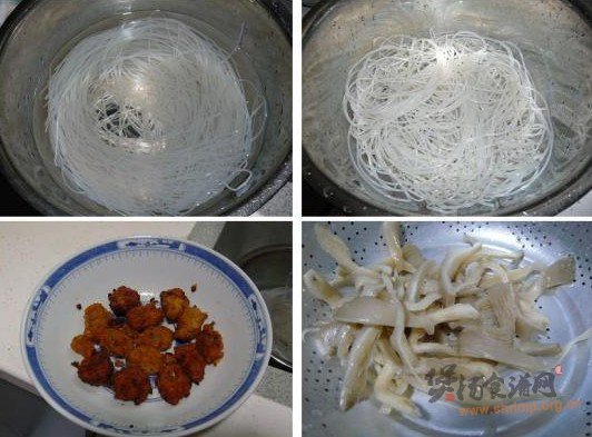 薯粉平菇胡萝卜肉丸汤的做法