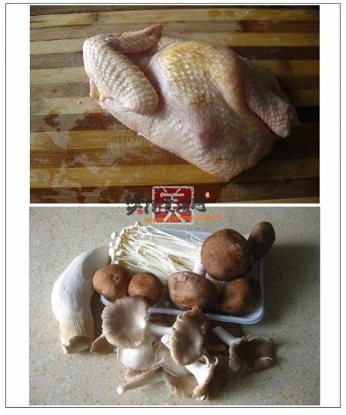 鸡汤杂菇煲的做法