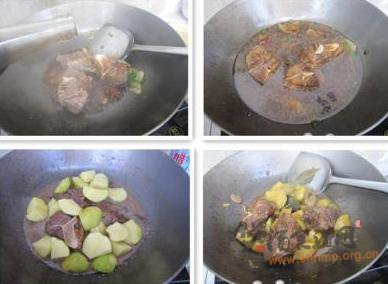 脊骨炖土豆的做法