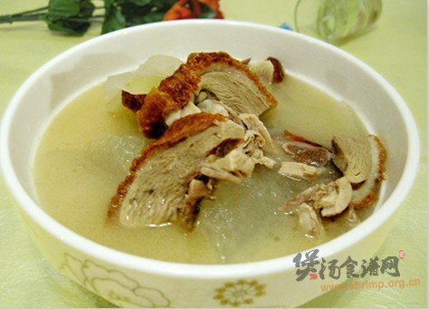 烤鸭冬瓜汤的做法