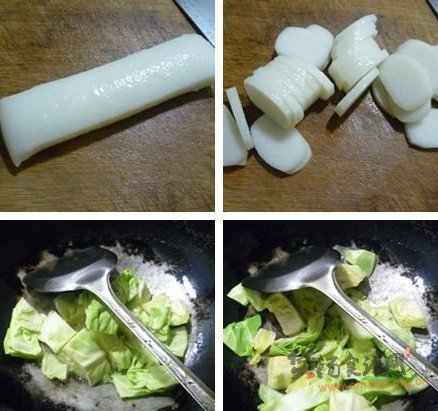 香肠圆白菜年糕汤的做法