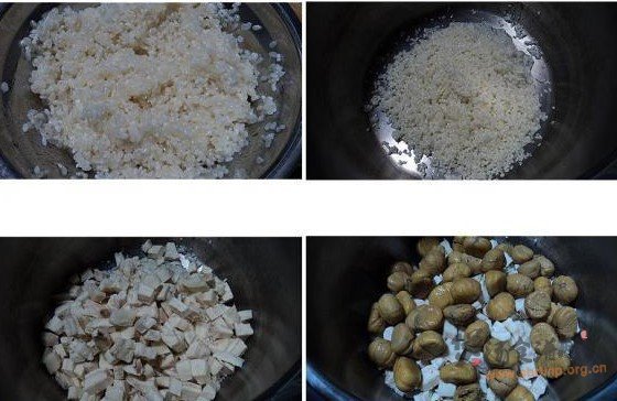 栗子粉葛江瑶柱粥的做法