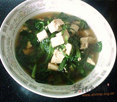 小白菜炖冻豆腐的做法