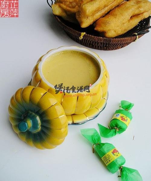 南瓜花生糯米饮的做法