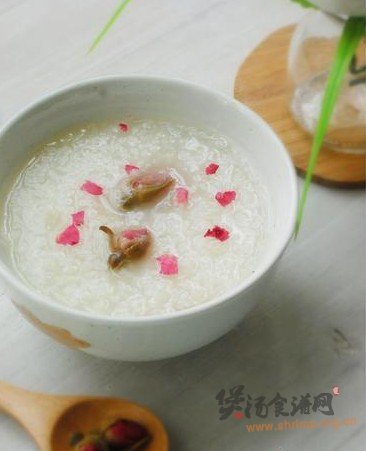 玫瑰花粥的做法