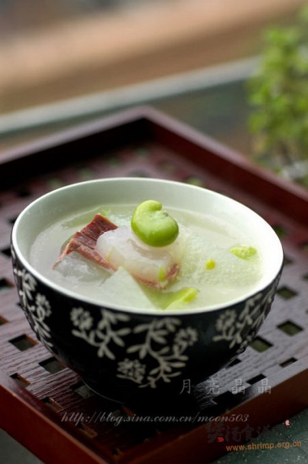 火腿蚕豆冬瓜汤的做法