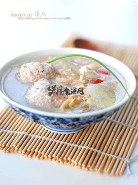 蛤蜊冬瓜肉丸汤的做法