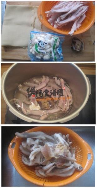 鸭掌菌菇千张汤的做法