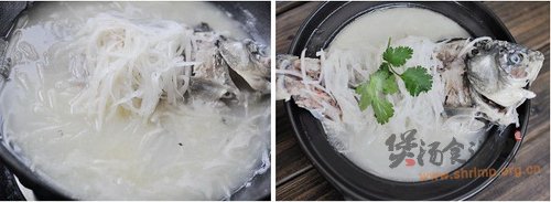 奶白鲫鱼萝卜丝汤的做法