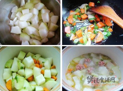冬瓜肉丸煲的做法