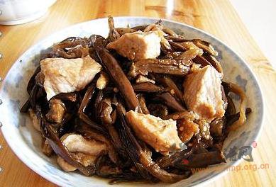 肉块炖茄子干的做法