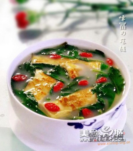 枸杞叶蛋皮汤的做法