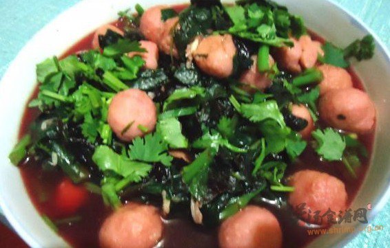 苋菜虾丸汤的做法