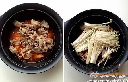 韩式肥牛金针煲的做法
