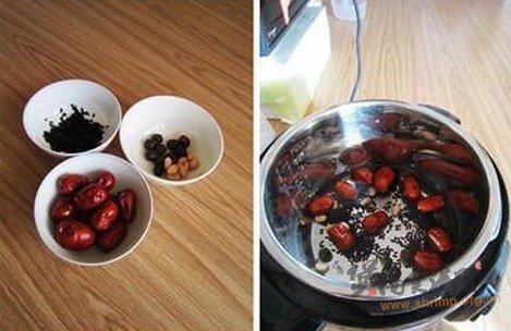 红枣桂圆黑米甜汤的做法